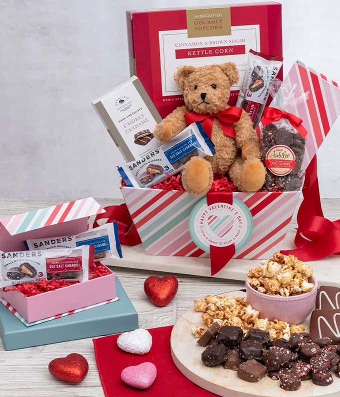 Cookies, Cakes & Candy Valentine Gift Basket