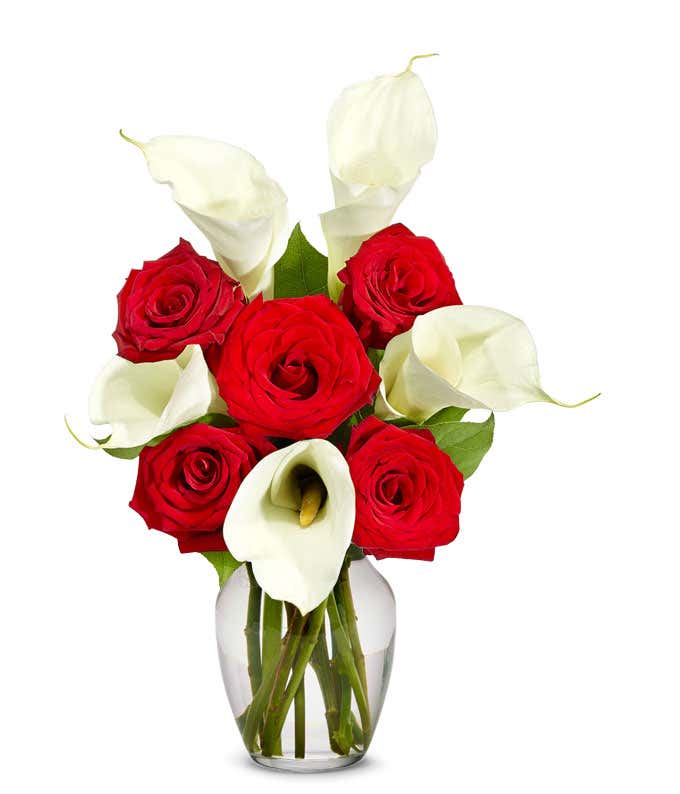 Red Rose & Calla Lily Bouquet