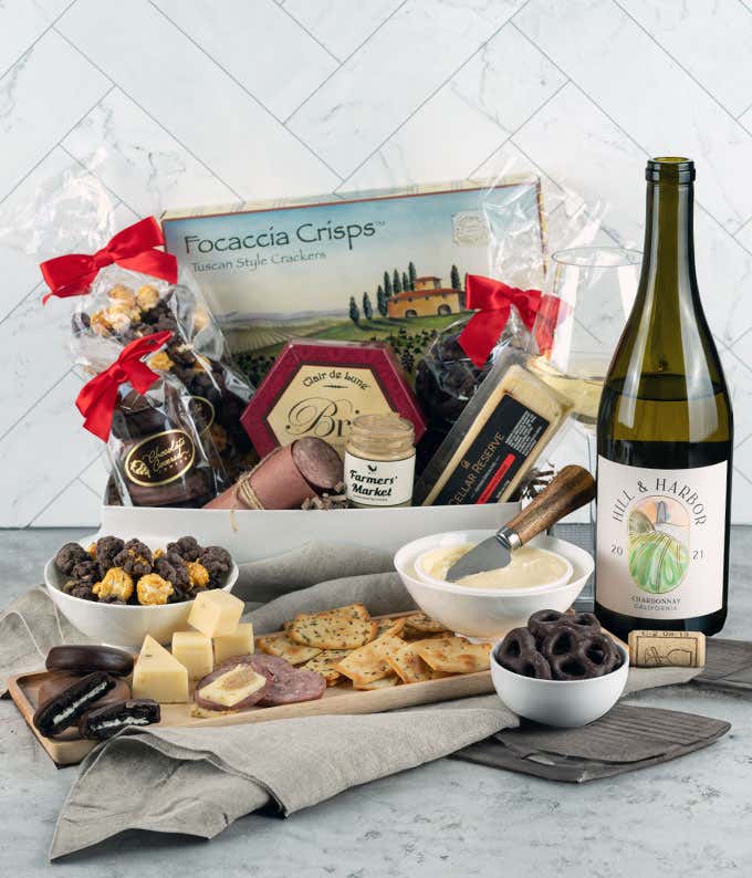 White Wine with Sweet & Savory Gift Box