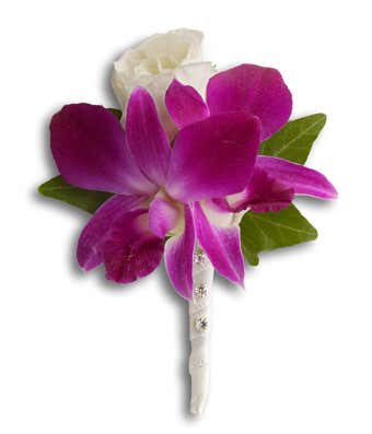 Fresh in Fuchsia Boutonniere