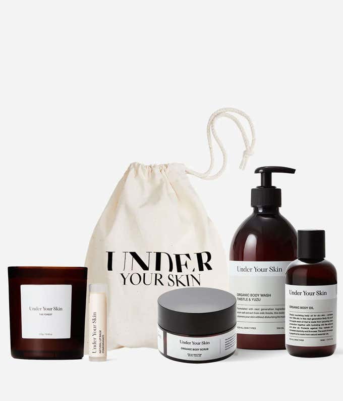 Under Your Skin All Natural Deluxe Spa Gift Bundle
